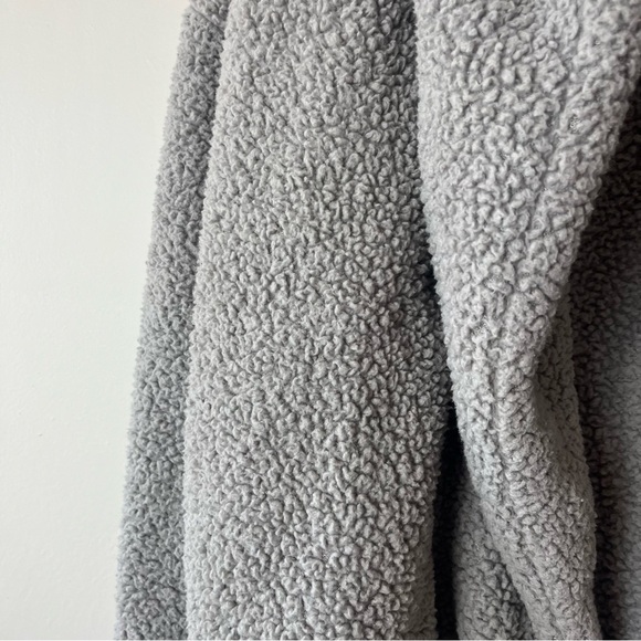 Crown & Ivy Gray Sherpa Open Front Thick Cardigan XL - Picture 3 of 7